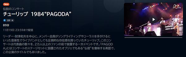 「伝説のコンサート チューリップ」の再放送・見逃し配信 視聴方法